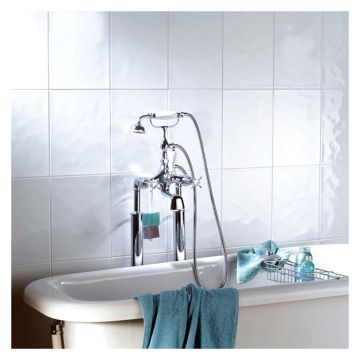 Bumpy Gloss White Ceramic Wall Tile 200 x 250mm