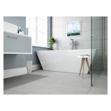 Grunge Matt Light Grey Porcelain Floor & Wall Tiles 300 x 600mm