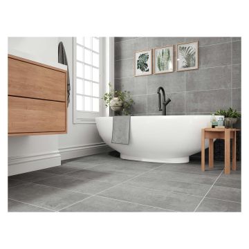 Grunge Matt Grey Porcelain Floor & Wall Tiles 300 x 600mm
