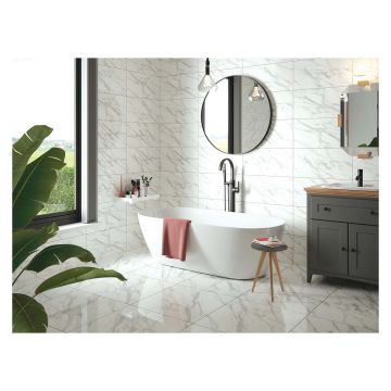 Classic Estaturio White Porcelain Wall & Floor Tile 600 x 600mm