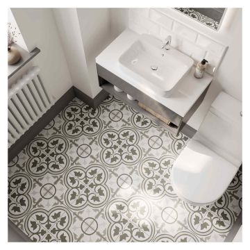 Leonardo Grey Pre-Scored Porcelain Wall & Floor Tile 450 x 450mm