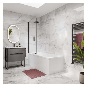 Grey Onyx Marble Polished Porcelain Wall & Floor Tile 600 x 1200mm