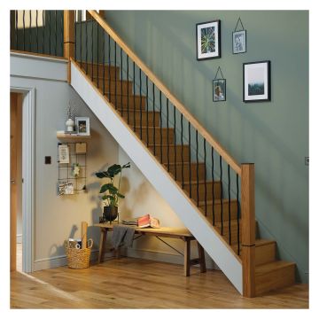 Slim Stair Newel Cap Black Iron