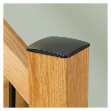 Slim Stair Newel Cap Black Iron