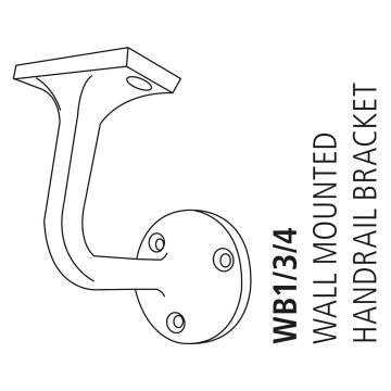 Black Stair Handrail Bracket