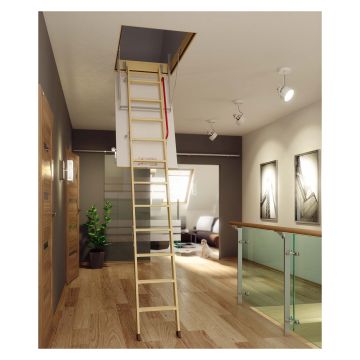 Fakro 3 Section Wooden Loft Ladder 550 x 1110mm FSC®