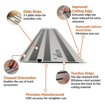 Evolution Universal 2800mm Circular Saw Tracks Pack of 2 