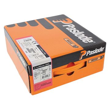 Paslode IM350+ Nail Fuel Pack - 90mm x 3.1mm Unilock HD Galv (Qty 2200 & 2 Fuel Cells)
