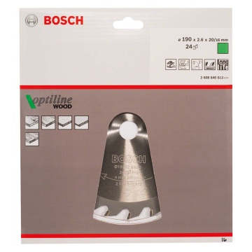 Circular Saw Blade 20 x 190mm 24 Teeth