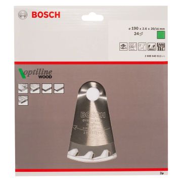 Circular Saw Blade 20 x 190mm 24 Teeth