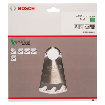 Circular Saw Blade 30 x 190mm 24 Teeth