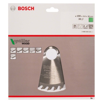 Circular Saw Blade 30 x 190mm 36 Teeth