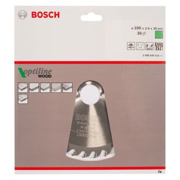 Circular Saw Blade 30 x 190mm 36 Teeth