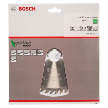 Circular Saw Blade 30 x 190mm 48 Teeth