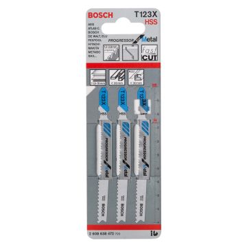 Progressor Jigsaw Blades For Metal T123x (Pk 3)