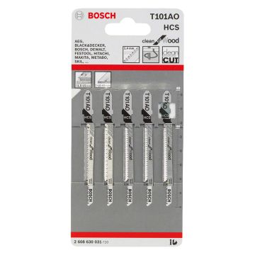 Jigsaw Blades For Wood T101ao (Pk 5)