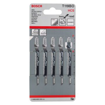Jigsaw Blades For Wood T119bo (Pk 5)