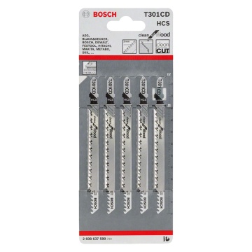 Jigsaw Blades For Wood T301cd (Pk 5)