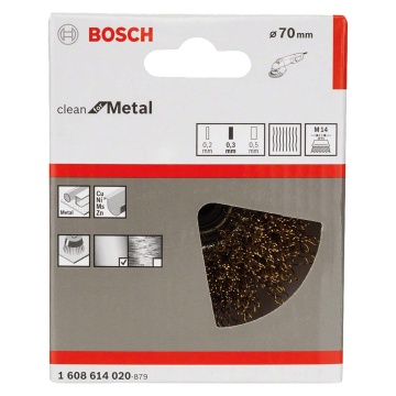 Crimped Brass Brush Wire Accessory M14 Cup