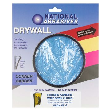 Corner Pole Sander Wipe Down Cloths Pack 6