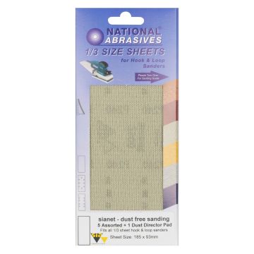 1/3 Sheet Abrasive Sheets Assorted Pack 5