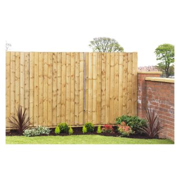 Treated Green Feather Edge Fence Board 125 x 22mm x 1800mm FSC®