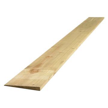 Treated Green Feather Edge Fence Board 125 x 22mm x 1800mm FSC®