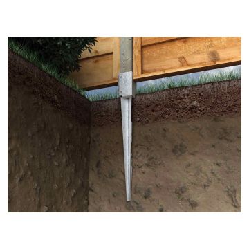 Powapost 75mm Galvanised Drive-In Fence Post Spike