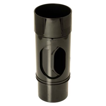 FloPlast Black 68mm Round Downpipe Access Pipe