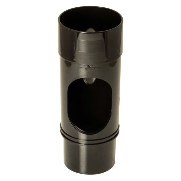 FloPlast Black 68mm Round Downpipe Access Pipe