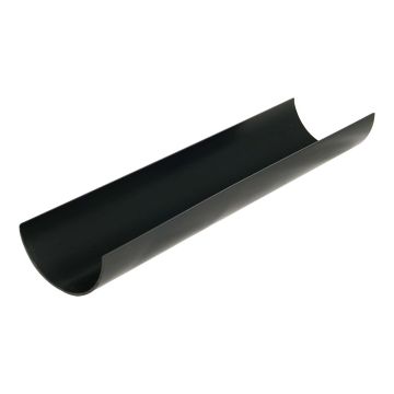 FloPlast Black MiniFlo Half Round Gutter 76mm x 2m | Selco