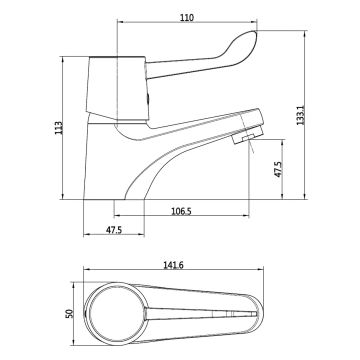Deva Essentials Porto Mono Basin Mixer Tap
