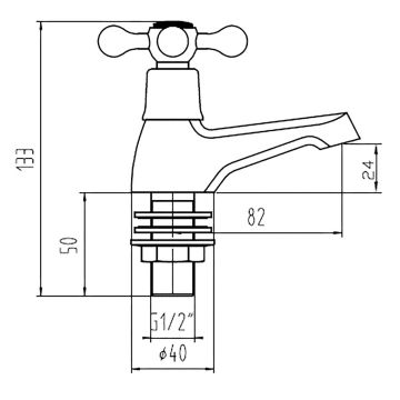 Deva Verona Basin Taps (Pair)