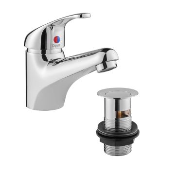 Deva Pisa Mono Basin Mixer Tap with Waste