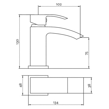 Deva Murcia Mini Mono Basin Mixer Tap with Waste