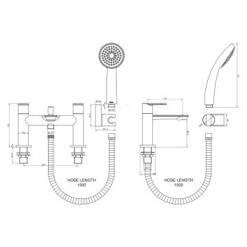 Deva Kiel Bath Shower Mixer Tap with Kit