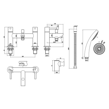Deva Innsbruck Bath Shower Mixer Tap with Kit