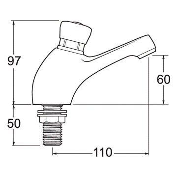 Deva Oslo Non-Concussive Basin Taps (Pair)