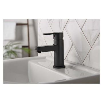 Deva Seville Black Mono Basin Mixer Tap