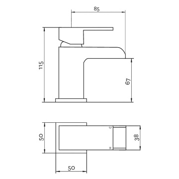 Deva Sicily Mini Mono Basin Mixer Tap
