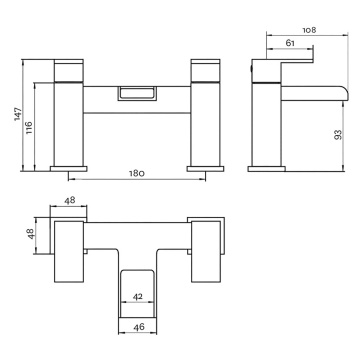 Deva Sicily Bath Filler Tap