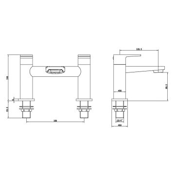 Deva Valencia Chrome Bath Filler