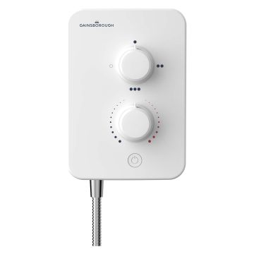 Gainsborough Slim Mono White & Chrome Electric Shower 8.5kW
