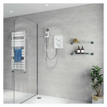 Gainsborough Slim Mono White & Chrome Electric Shower 8.5kW