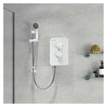 Gainsborough Slim Mono White & Chrome Electric Shower 8.5kW