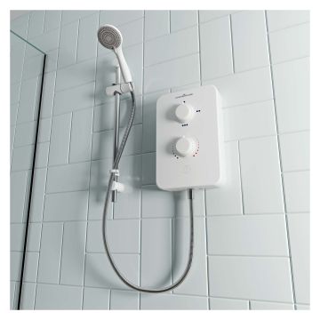 Gainsborough Slim Duo White & Chrome Electric Shower 8.5kW