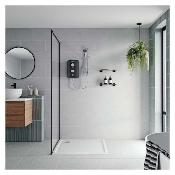 Gainsborough Slim Duo Piano Black Electric Shower 8.5kW