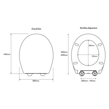 Croydex Constance Flexi Fix Soft Close White Toilet Seat