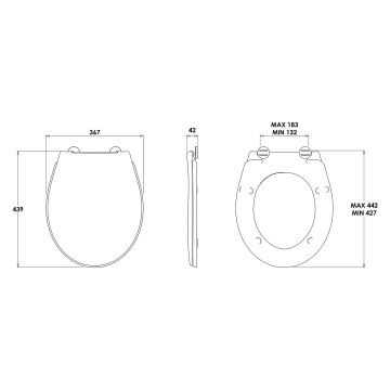 Croydex Vivara White Toilet Seat