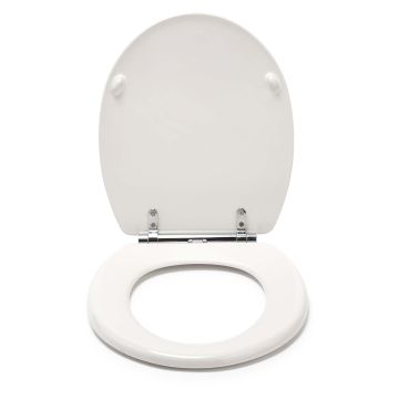 Croydex Lugano Flexi Fix Moulded Wood Soft Close Toilet Seat